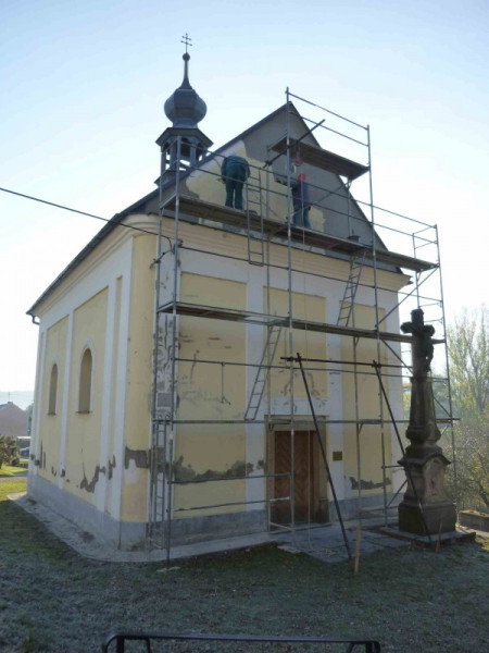 Rekonstrukce fasády kaple Cakov
